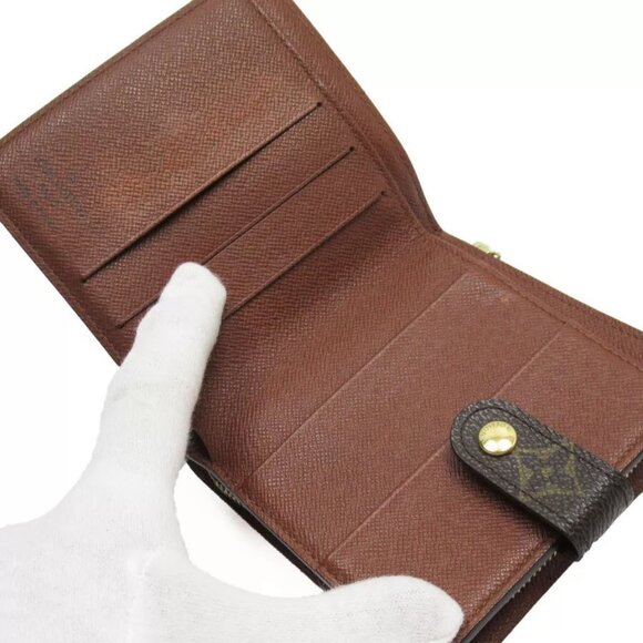Auth LOUIS VUITTON Compact Zip Bifold Wallet Brown Monogram canvas - Picture 9 of 11